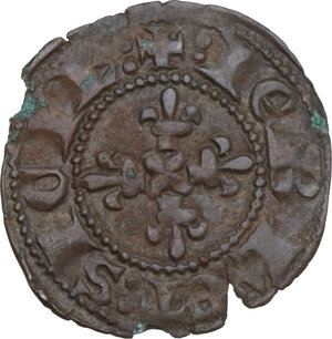 obverse: Napoli.  Carlo II d Angio (1285-1309). Denaro regale