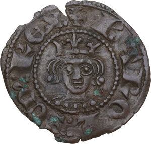 reverse: Napoli.  Carlo II d Angio (1285-1309). Denaro regale