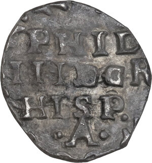 reverse: Napoli.  Filippo III di Spagna (1598-1621).. Da 3 cinquine