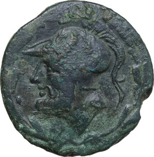 obverse: Bruttium, The Brettii. AE Double (Didrachm). Final issue, 208-203 BC