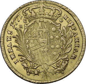 reverse: Napoli.  Ferdinando IV di Borbone (1759-1816). 6 Ducati 1771