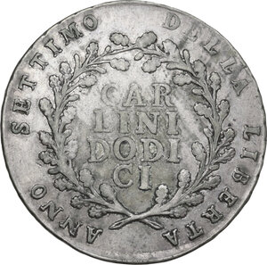 reverse: Napoli.  Repubblica Partenopea (23 gennaio-19 giugno 1799). 12 carlini