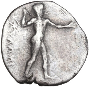 obverse: Bruttium, Kaulonia. AR Stater, c. 475-425  BC