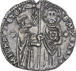 obverse: Venezia.  Michele Steno (1400-1413). Grosso matapan