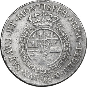 reverse: Carlo Emanuele III (1755-1773). Secondo periodo. Mezzo scudo nuovo 1755, Torino