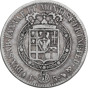 reverse: Vittorio Emanuele I (1802-1821). 5 lire 1817 Torino