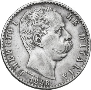obverse: Umberto I (1878-1900).. 2 lire 1898