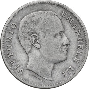 obverse: Vittorio Emanuele III (1900-1943). 1 lira 1905