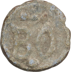 obverse: Leads from Ancient and Medieval World.. PB Tessera. Medieval period, c. 10th-12th centuries AD