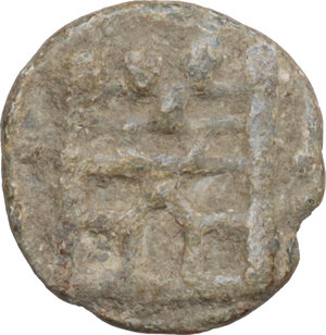 reverse: Leads from Ancient and Medieval World.. PB Tessera. Medieval period, c. 10th-12th centuries AD