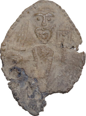 obverse: Leads from Ancient and Medieval World.. PB Tessera. Medieval period, c. 10th-12th centuries AD