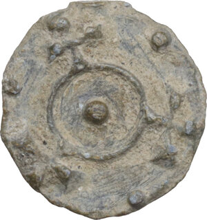 obverse: Leads from Ancient and Medieval World.. PB Tessera. Medieval period, c. 10th-12th centuries AD