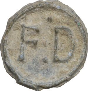 reverse: Leads from Ancient and Medieval World.. PB Tessera. Medieval period, c. 10th-12th centuries AD