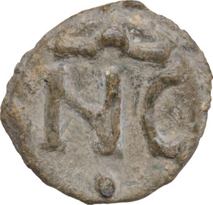 reverse: Leads from Ancient and Medieval World.. PB Tessera. Medieval period, c. 10th-12th centuries AD