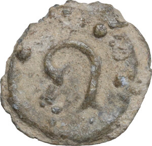 reverse: Leads from Ancient and Medieval World.. PB Tessera. Medieval period, c. 10th-12th centuries AD