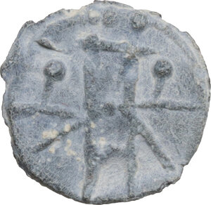 reverse: Leads from Ancient and Medieval World.. PB Tessera. Medieval period, c. 10th-12th centuries AD