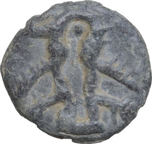 reverse: Leads from Ancient and Medieval World.. PB Tessera. Medieval period, c. 10th-12th centuries AD