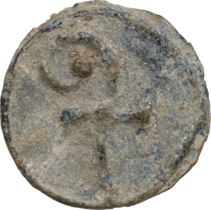 obverse: Leads from Ancient and Medieval World.. PB Tessera. Medieval period, c. 10th-12th centuries AD