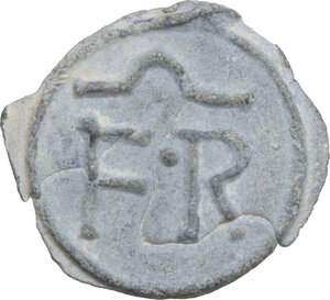 obverse: Leads from Ancient and Medieval World.. PB Tessera. Medieval period, c. 10th-12th centuries AD