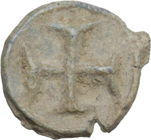 obverse: Leads from Ancient and Medieval World.. PB Tessera. Medieval period, c. 10th-12th centuries AD