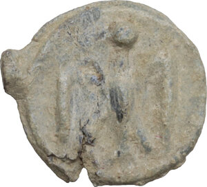 reverse: Leads from Ancient and Medieval World.. PB Tessera. Medieval period, c. 10th-12th centuries AD