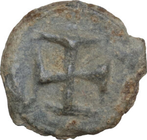 obverse: Leads from Ancient and Medieval World.. PB Tessera. Medieval period, c. 10th-12th centuries AD