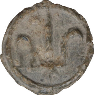 obverse: Leads from Ancient and Medieval World.. PB Tessera. Medieval period, c. 10th-12th centuries AD