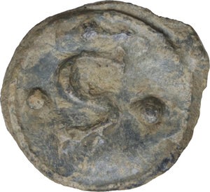 reverse: Leads from Ancient and Medieval World.. PB Tessera. Medieval period, c. 10th-12th centuries AD