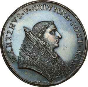 obverse: Martino V (1417-1431), Oddone Colonna. Medaglia di restituzione 1664