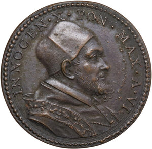 obverse: Innocenzo X (1644-1655), Giovanni Battista Pamphili di Roma. Medaglia A. VI per la Lavanda