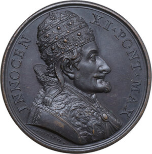 obverse: Innocenzo XI (1676-1689), Benedetto Odescalchi. Medaglia per la Pace di Nimega