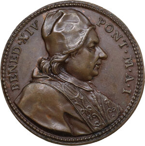 obverse: Benedetto XIV (1740-1758), Prospero Lambertini . Medaglia A. I per la Lavanda