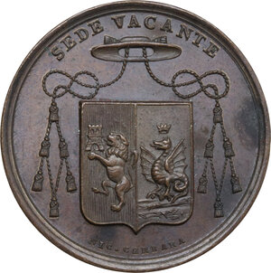 obverse: Sede Vacante (1830).. Medaglia emessa dal Prefetto dei Sacri Palazzi Apostolici e Governatore del Conclave Monsignore Luigi del Drago