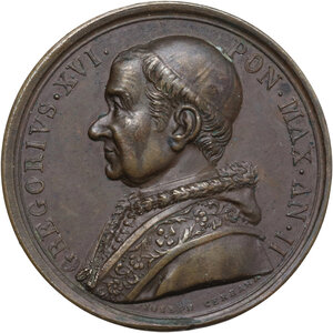 obverse: Gregorio XVI (1831-1846), Bartolomeo Alberto  Cappellari. Medaglia A. II per la Lavanda (seconda variante)