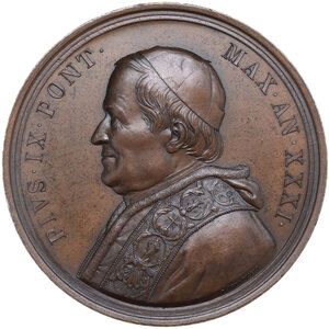 obverse: Pio IX  (1846-1878), Giovanni Mastai Ferretti.. Medaglia straordinaria, A. XXXI per il Giubileo episcopale