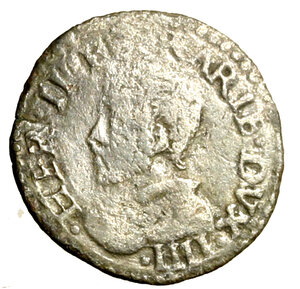 obverse: FERRARA. Ercole II d’Este (1534-1559) Sesino. Busto a sn. R/ Aquila ad ali aperte. MIR 302    MI   (g. )   RARO   +BB
