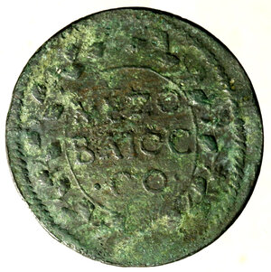 reverse: GUBBIO. Clemente XI (1700-1721)Mezzo baiocco. Stemma R/ MEZO/ BAIOC/CO tra rami. CNI 108; M. 269; B. 2498. RARO    ( g. 8,22)      CU    +BB