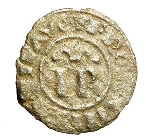obverse: MESSINA. Federico II di Svevia (1197-1250) Denaro . Lettere IP abbreviate R/ Croce con trifoglio nel 2 quarto. Spahr 139; MEC 563   (g. 0,64)  MI    BB