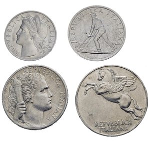 obverse: Repubblica Italiana. Serie 1-2-5-10 lire 1946. Rara. Al. Conservazioni mediamente BB-SPL