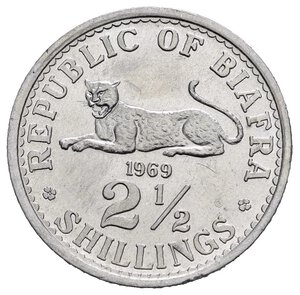 obverse: BIAFRA. 2,5 Shillings 1969. Al. qFDC