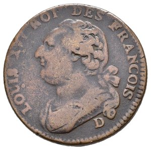 obverse: FRANCIA. Luigi XVI. 12 Deniers 1791 D. Cu. BB
