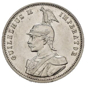 obverse: German East Africa - DOA (Deutsch Ostafrika). Guglielmo II. 1 Rupia 1890. Ag. SPL+