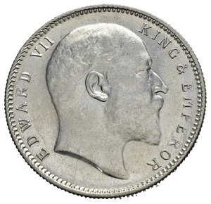 obverse: INDIA BRITANNICA. Edoardo VII. Rupia 1905. Ag. qFDC