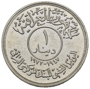 obverse: IRAQ. 1 Dinar 1972 AH1392. Ag. Proof