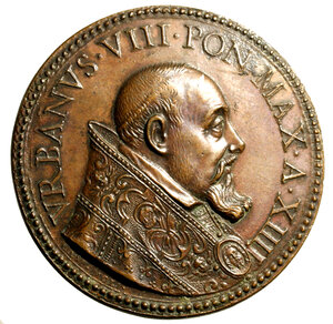 obverse: ROMA. Urbano VIII (1623-1644) Medaglia A/ XIIII  (Opus: G. Mola) (Ø: mm. 40). Busto a ds. con piviale ornato R/ Veduta del Battistero di S. Giovanni in Laterano. Miselli 288.   AE    RARO    FDC