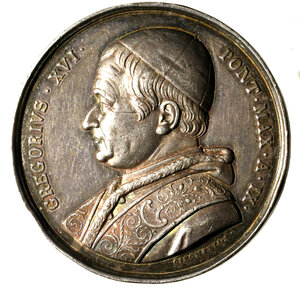 obverse: ROMA. Gregorio XVI (1831-1846) Medaglia anno IX 