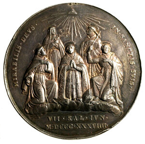 reverse: ROMA. Gregorio XVI (1831-1846) Medaglia anno IX 