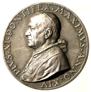 obverse: ROMA. Pio XI (1922-1939) Medaglia A/ XIV per le 