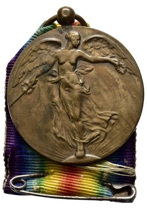 obverse: Medaglie Estere – Belgio – Regno – WW1. La Medaglia della Vittoria è la variante belga della Medaglia della Vittoria Inter-Alleata 1914–1918 (francese: 