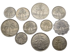 obverse: Monete Mondiali. Iraq. Lotto di 11 monete